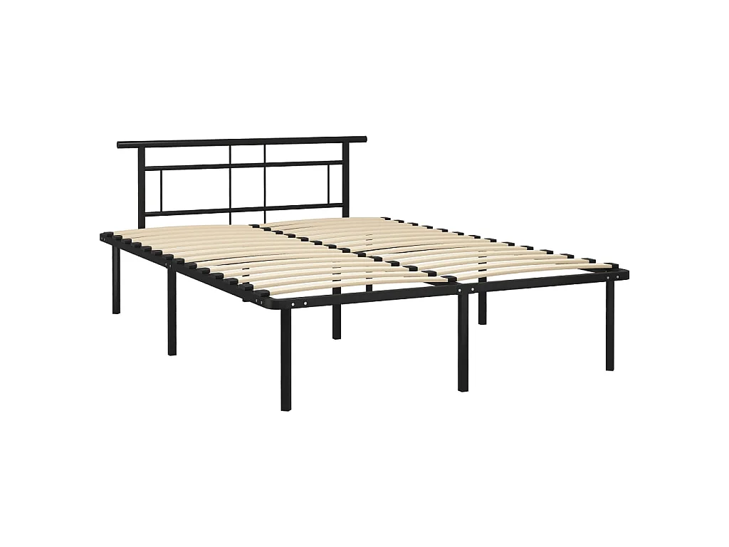 Cama metal 160x200 cm preto PT149888