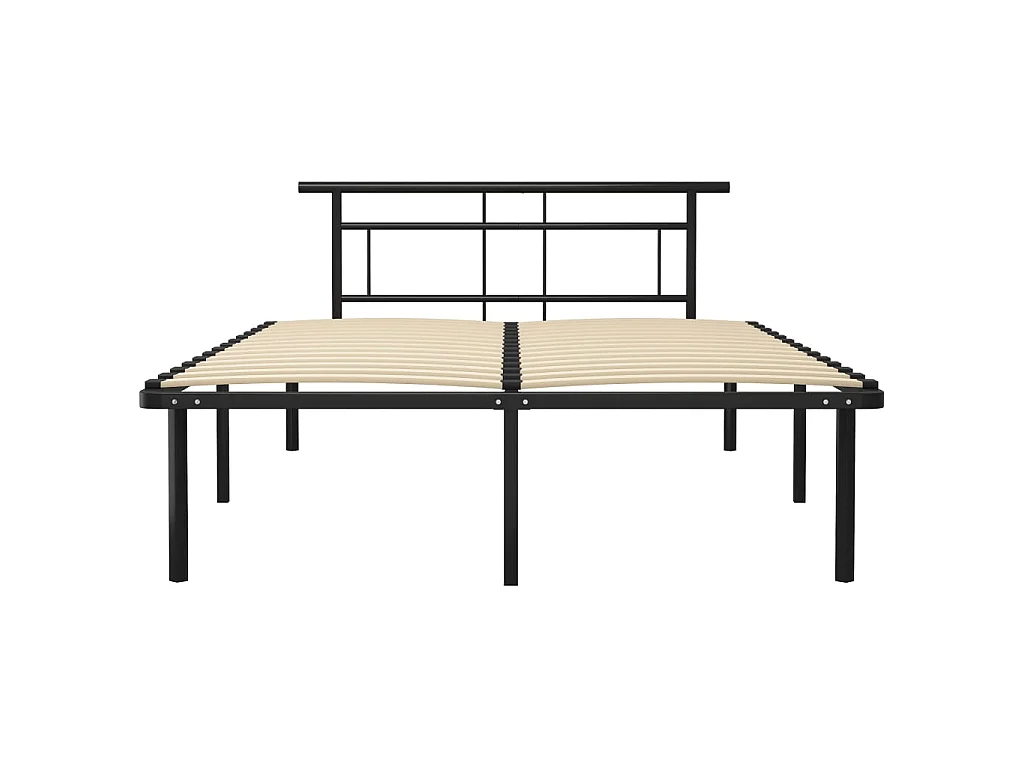 Cama metal 160x200 cm preto PT149888