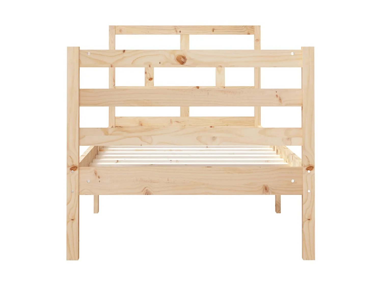 Lit-75x190 cm Bois massif Petit simple EGGB81594