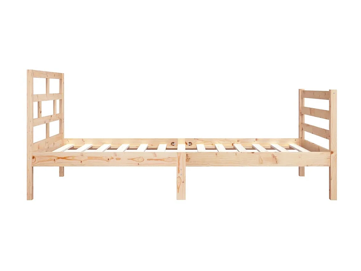 Lit-75x190 cm Bois massif Petit simple EGGB81594