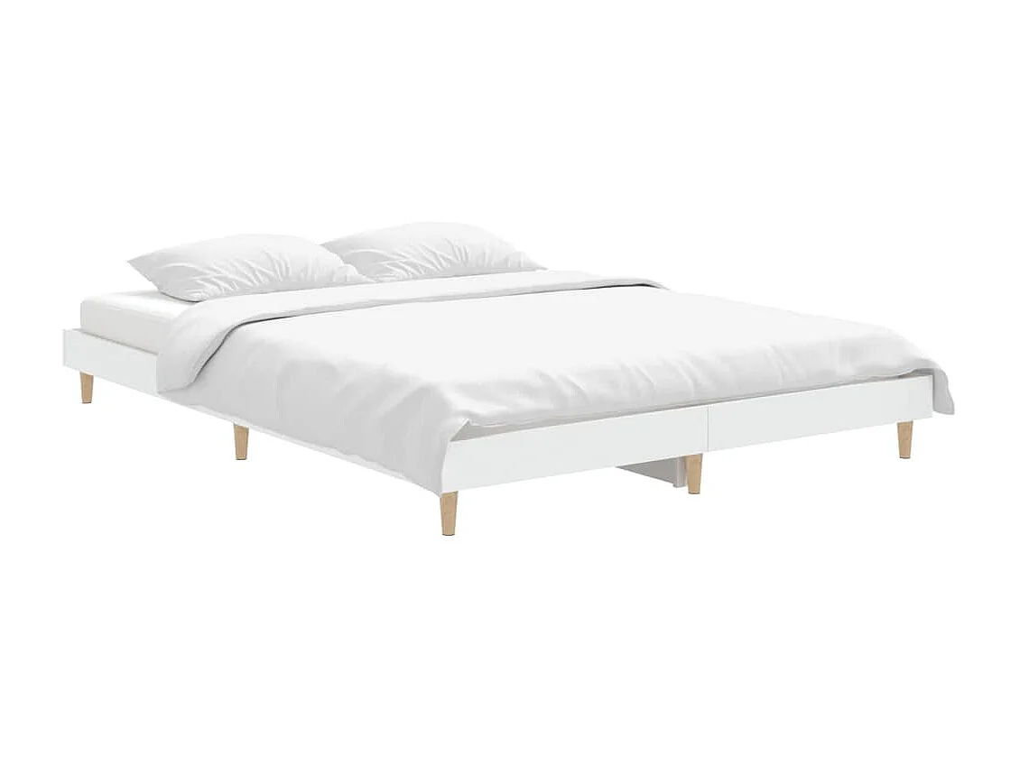 Lit-135x190 cm blanc bois d'ingénierie EGGB95163