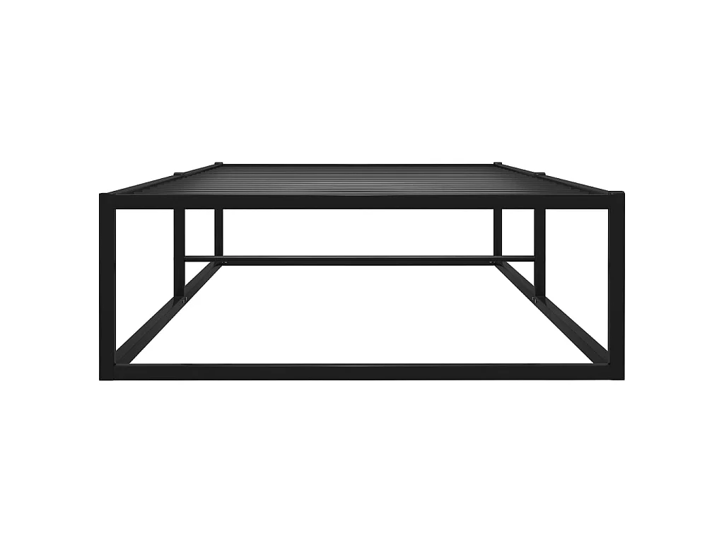 Lit-100x200 cm Noir Métal EGGB32657