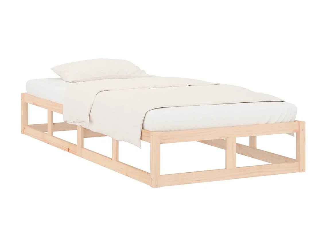 Cama pequena solteiro 75x190 cm madeira maciça PT320126