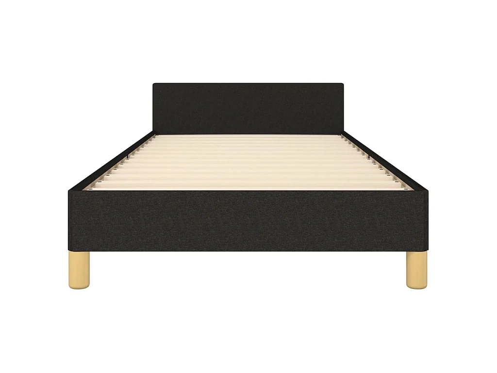Bedframe met hoofdeinde stof zwart 90x190 cm NL90447