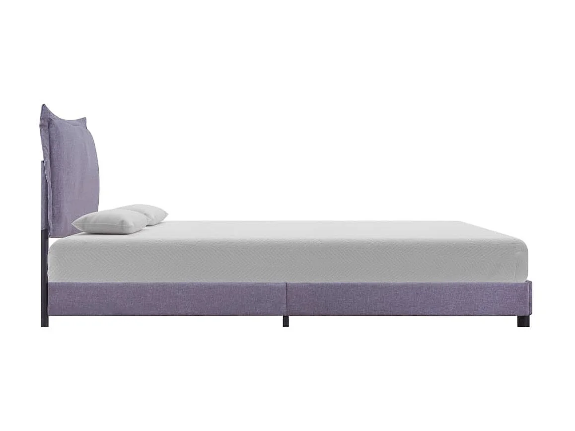 Cama 140x200 cm tecido cinzento-claro PT357740