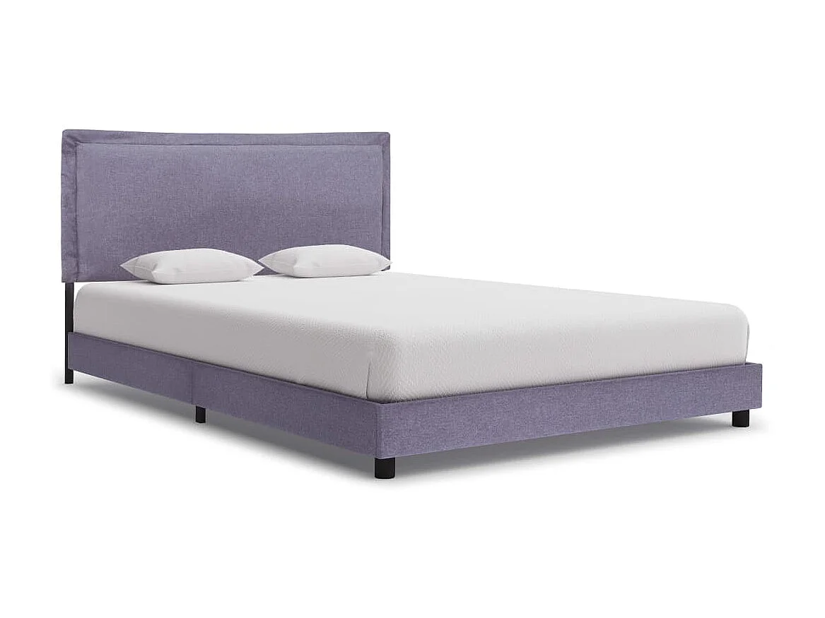 Cama 140x200 cm tecido cinzento-claro PT357740