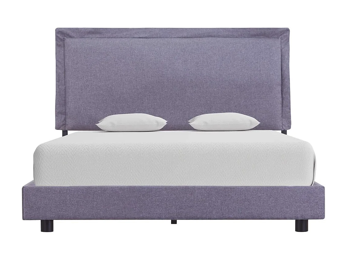 Cama 140x200 cm tecido cinzento-claro PT357740