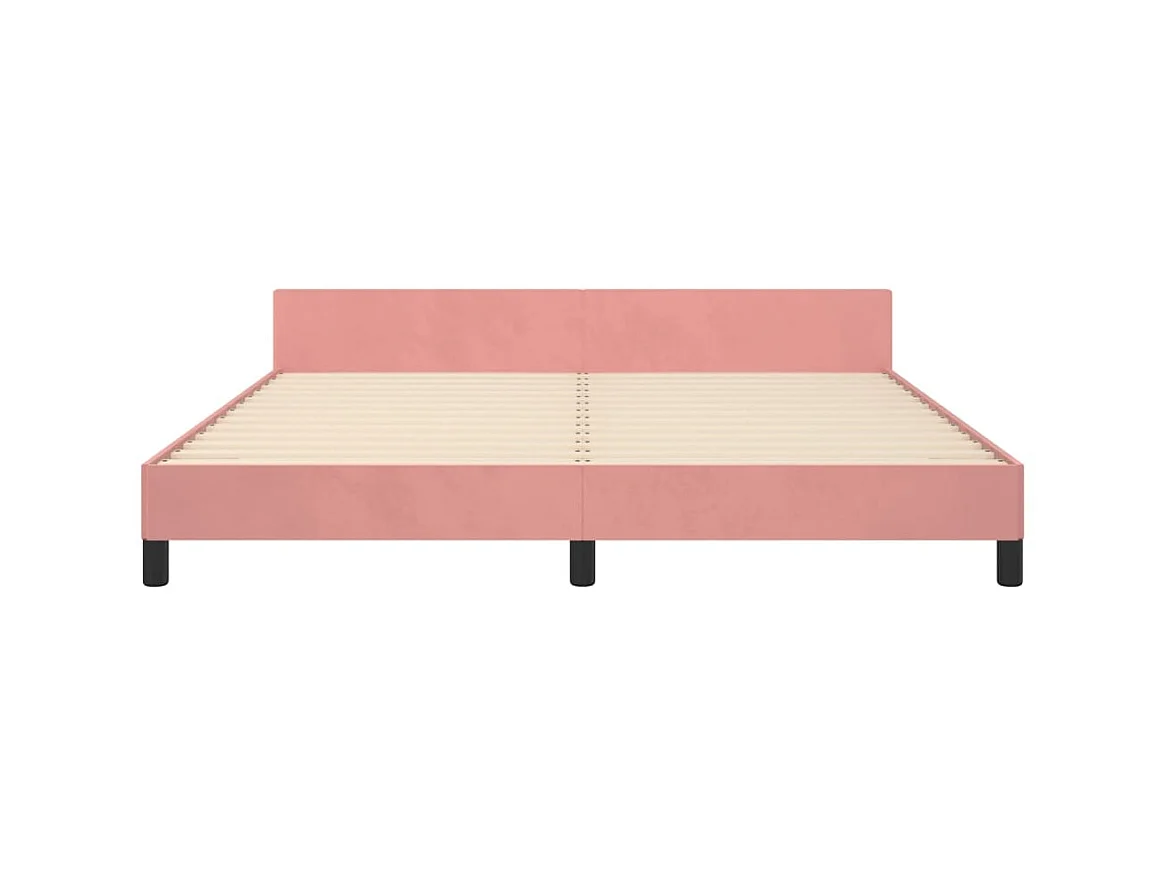 Lit-180x200 cm avec tête de lit Rose Velours EGGB99695