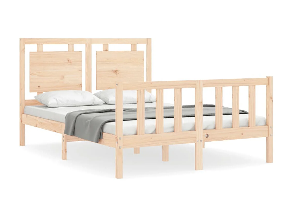 Lit-120x200 cm avec tête de lit bois massif EGGB82685