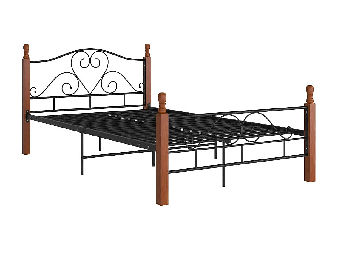 Lit-120x200 cm noir métal EGGB28860