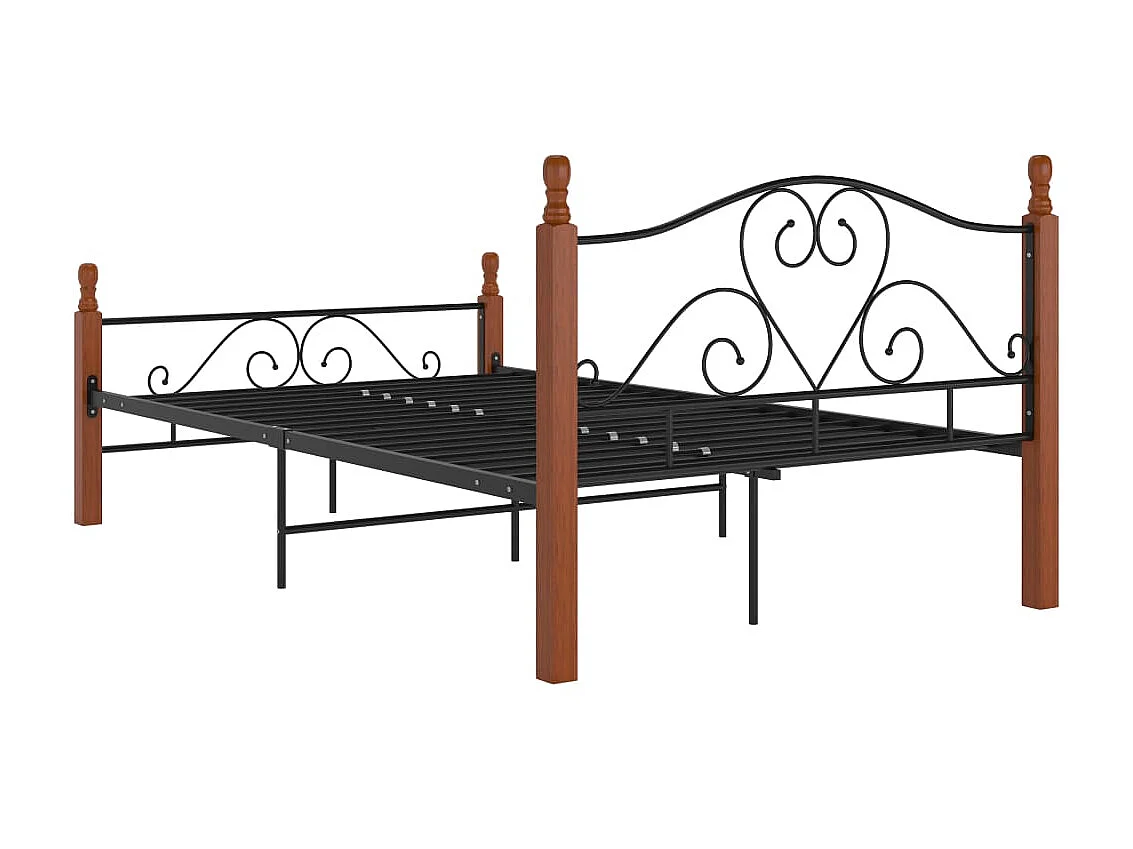 Lit-120x200 cm noir métal EGGB28860