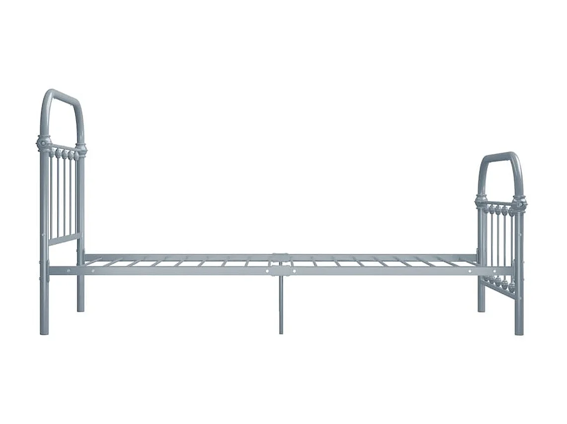 Cama 90x200 cm metal cinzento PT658445