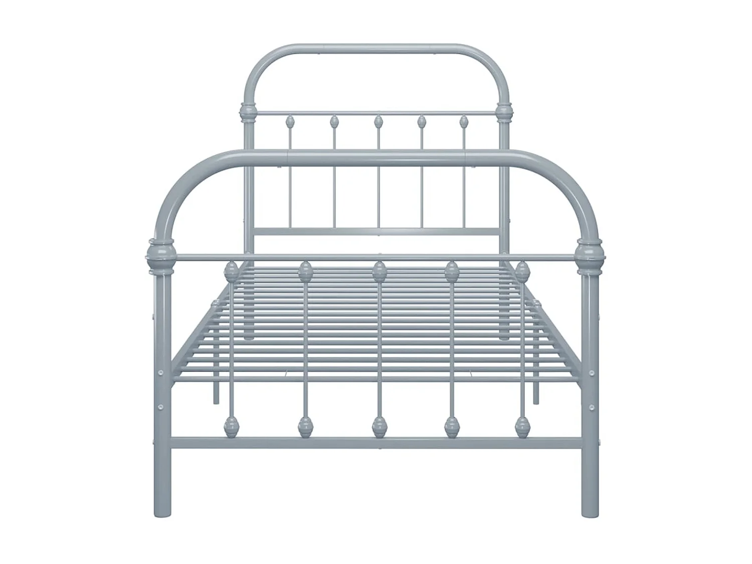 Cama 90x200 cm metal cinzento PT658445