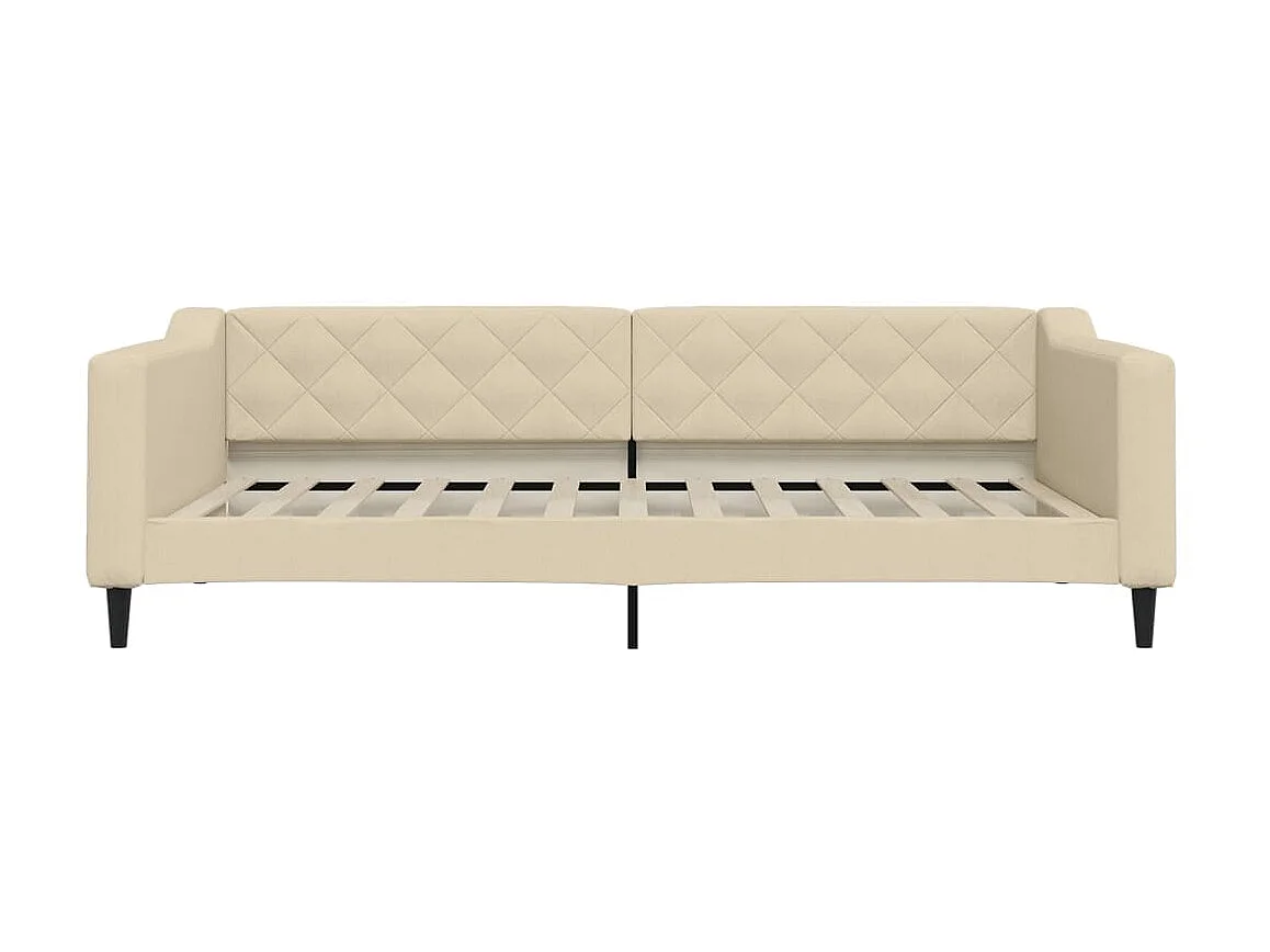 Lit-100x200 cm de repos crème tissu EGGB15670