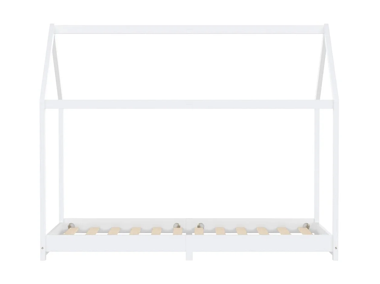 Kinderbedframe massief grenenhout wit 90x200 cm NL33960