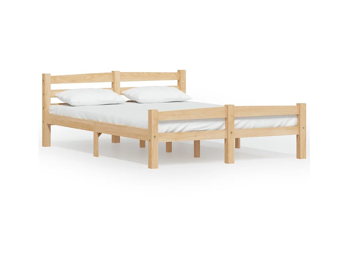 Lit-140x200 cm Bois de pin massif EGGB65527