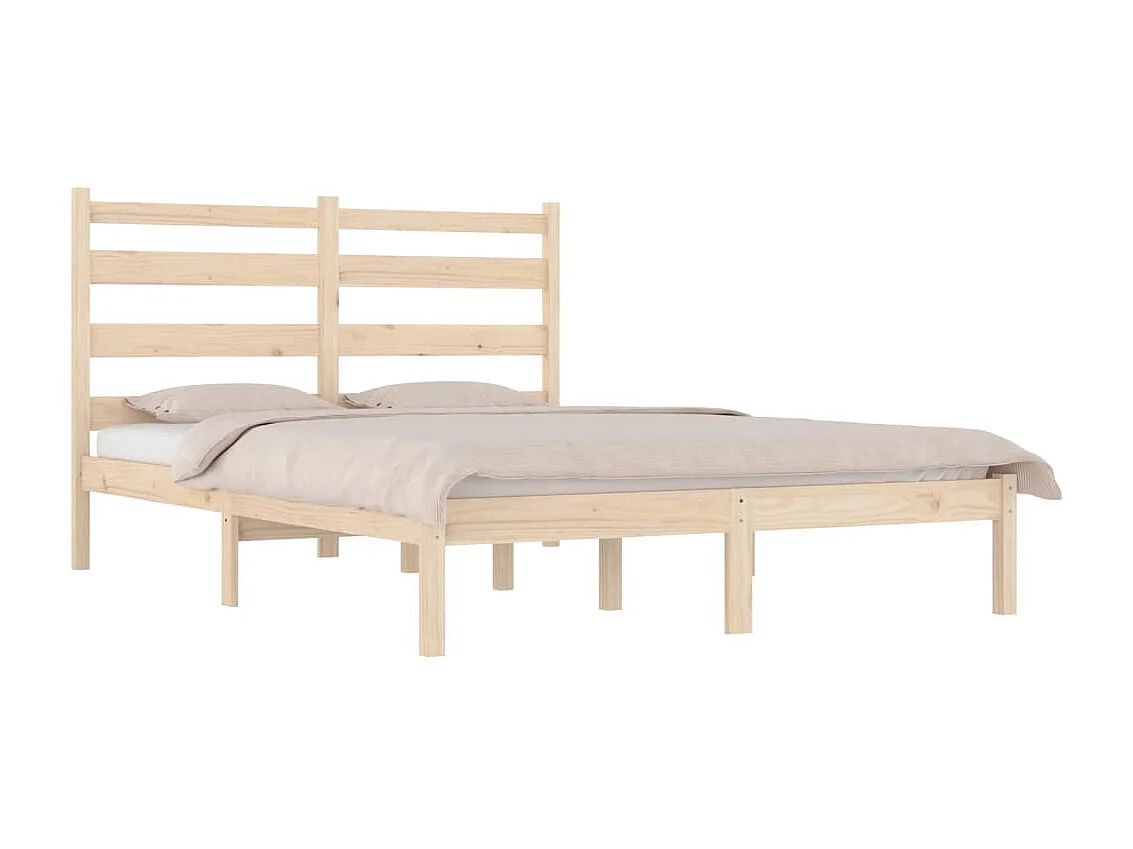 Lit-140x190 cm Bois de pin massif EGGB52898