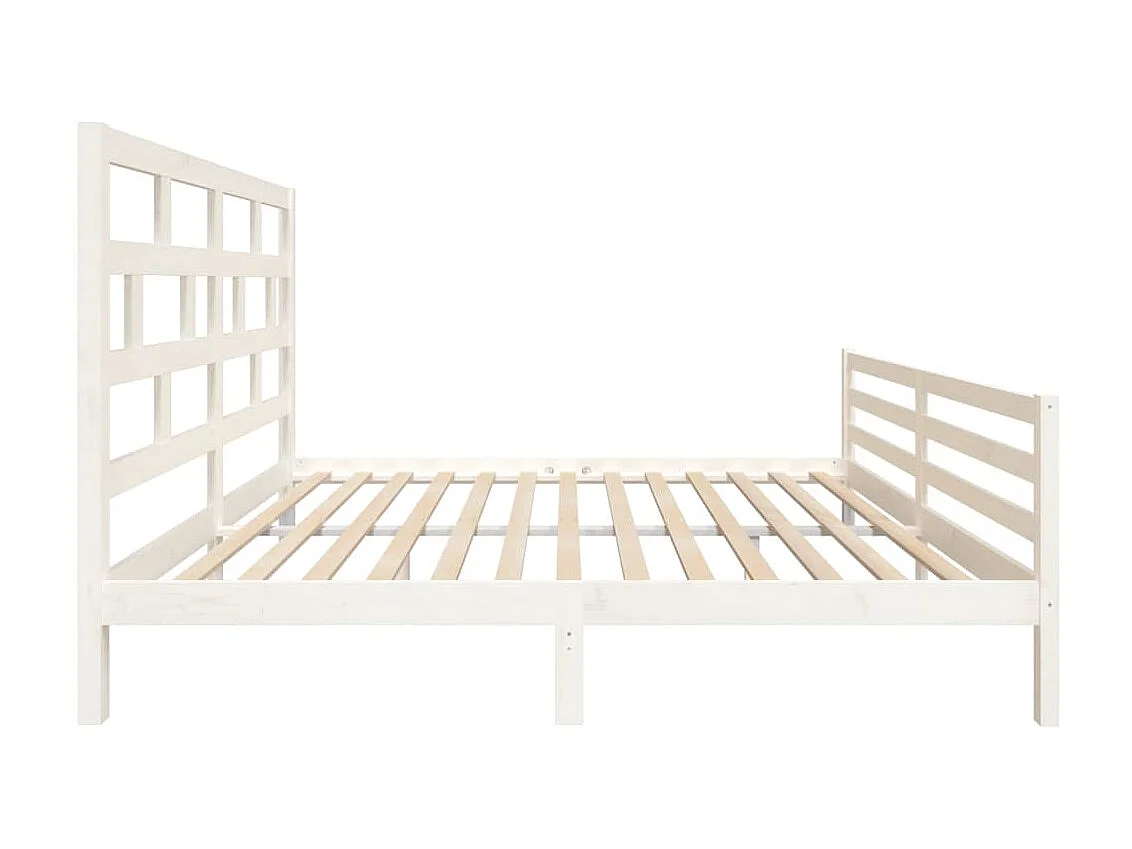 Lit-180x200 cm Blanc Bois massif Super King EGGB92545