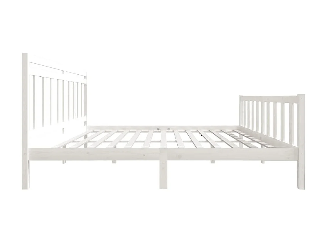 Lit-200x200 cm Blanc Bois massif EGGB90284