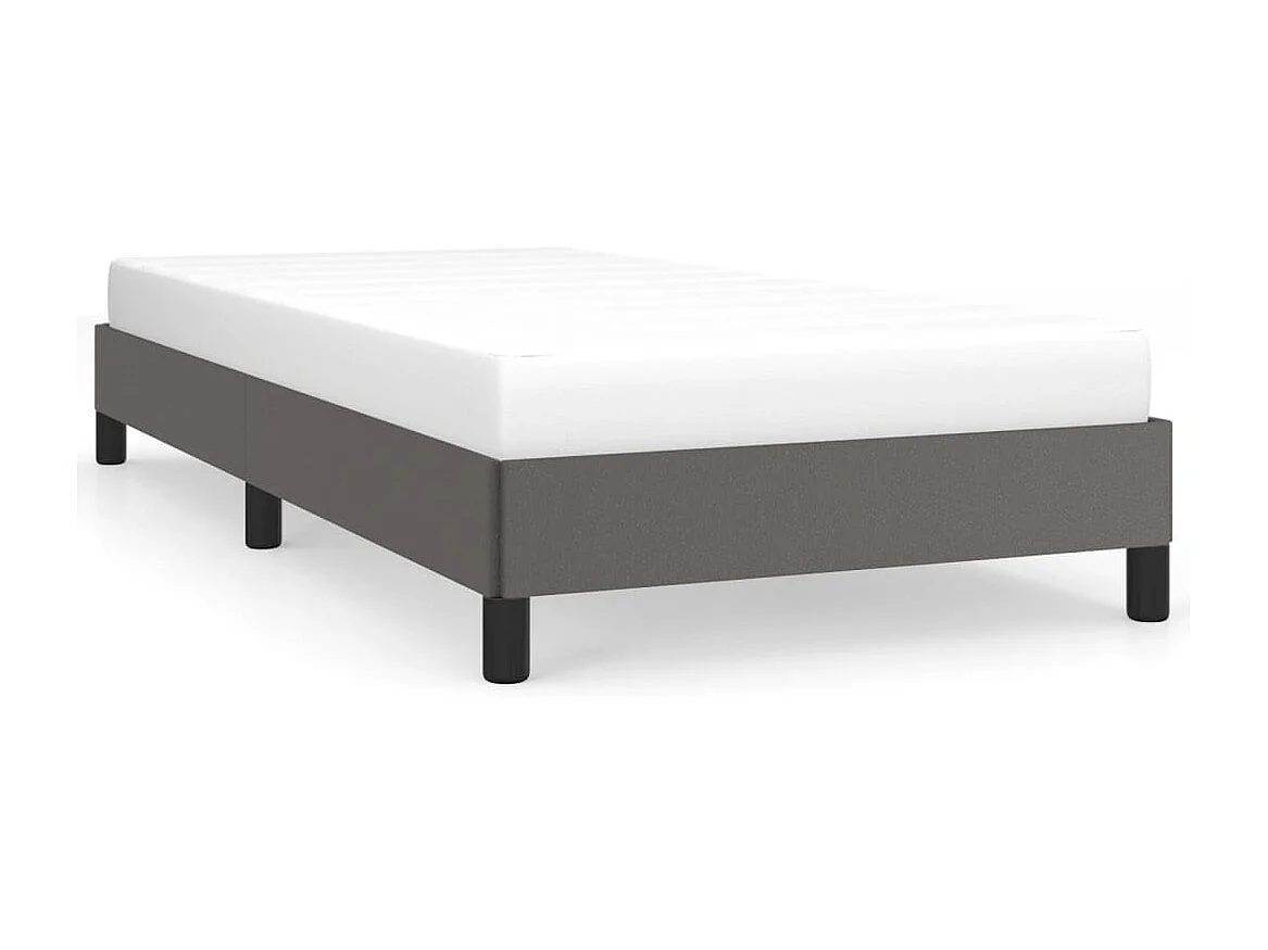 Cama 80x200 cm couro artificial cinza PT817697