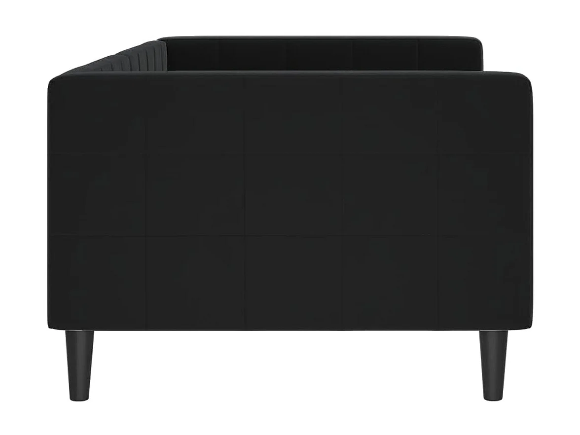 Lit-90x190 cm de repos noir velours EGGB56398