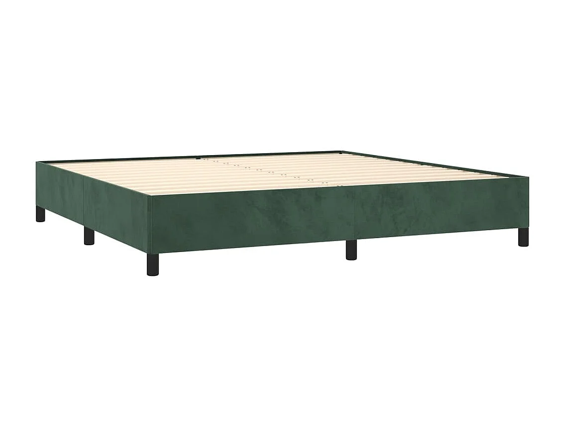 Lit-200x200 cm Vert foncé Velours EGGB17155