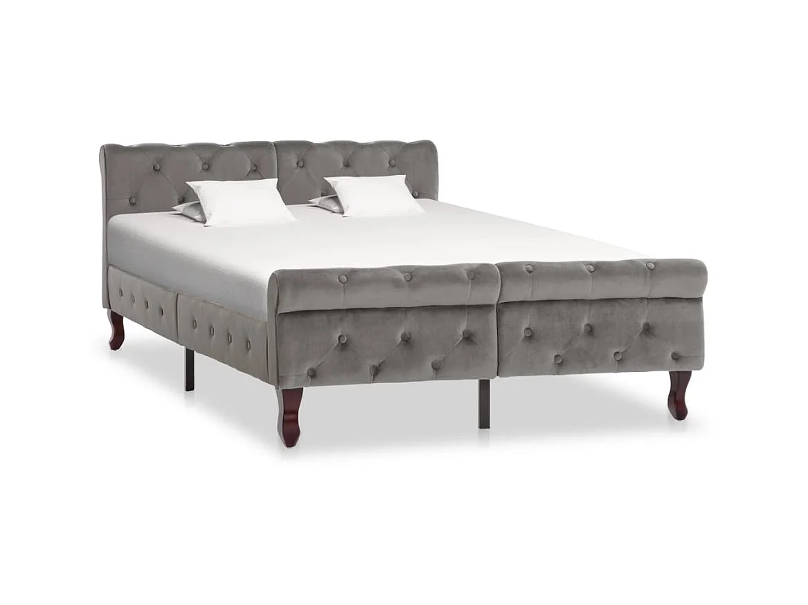 Bedframe fluweel grijs 120x200 cm NL30263