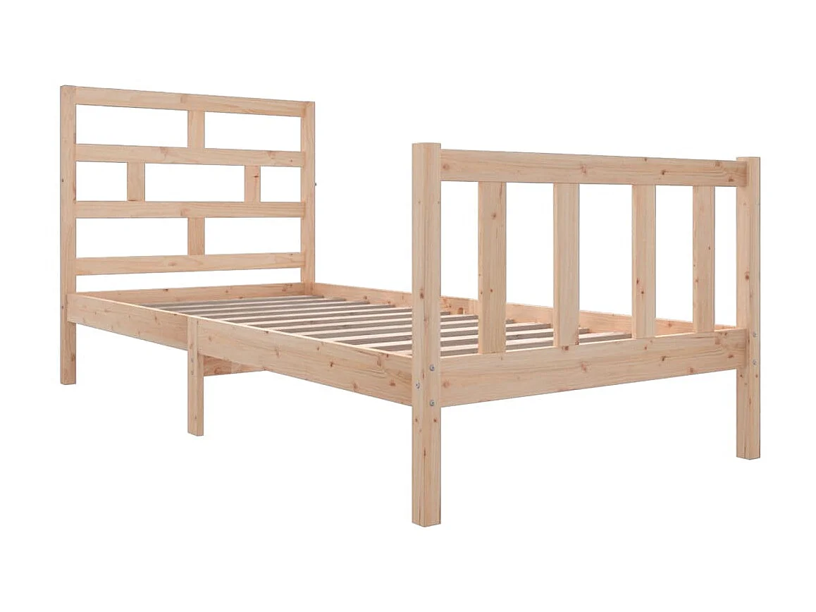 Cama 90x200 cm madeira de pinho maciça PT424715