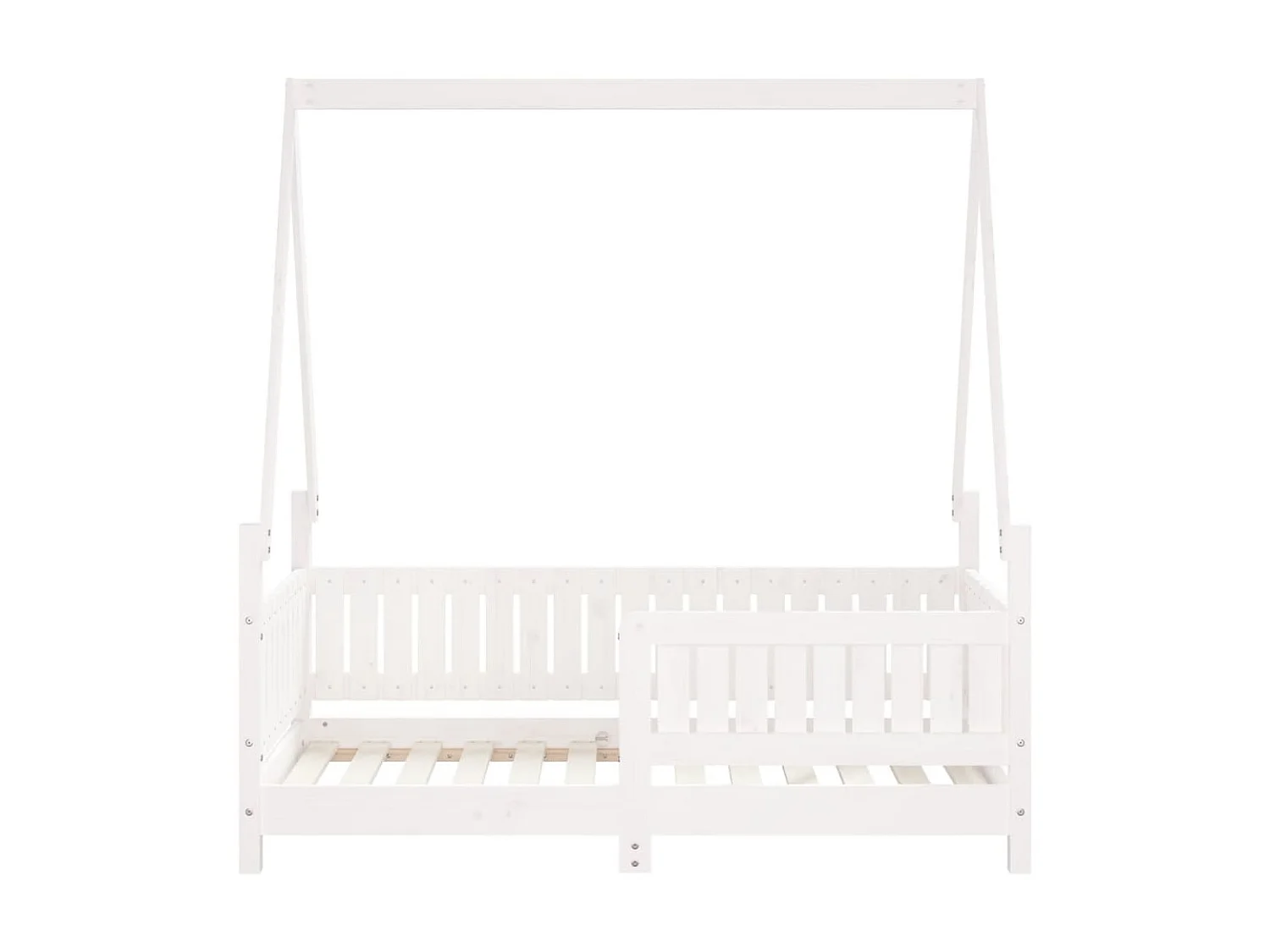 Lit-70x140 cm pour enfant blanc bois de pin massif EGGB58868