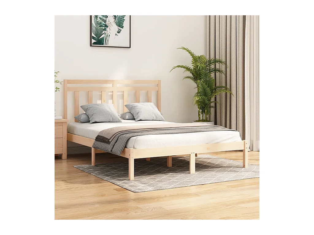Lit-160x200 cm Bois massif EGGB68533