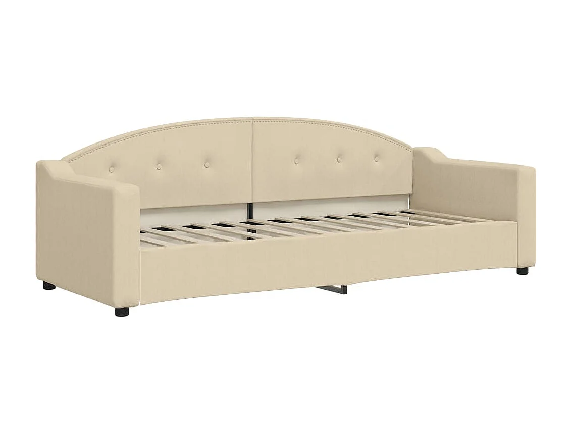 Lit-80x200 cm de repos crème tissu EGGB25575