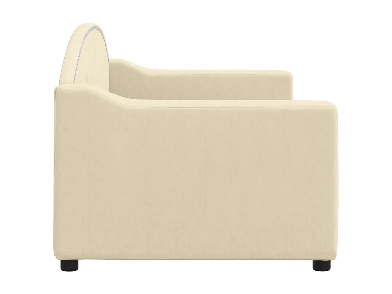 Lit-80x200 cm de repos crème tissu EGGB25575