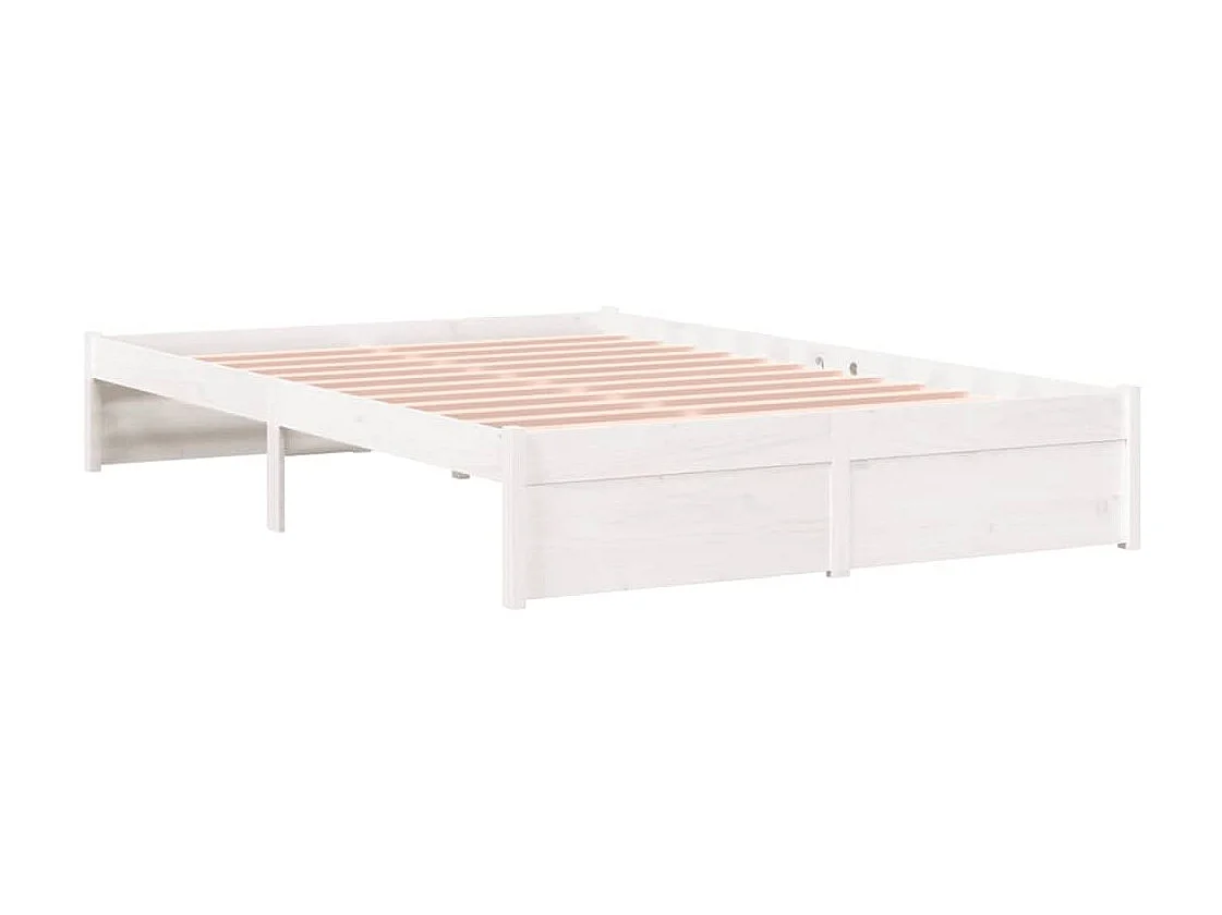 Lit-120x200 cm Blanc Bois massif EGGB35887
