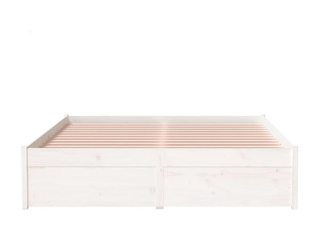 Lit-120x200 cm Blanc Bois massif EGGB35887