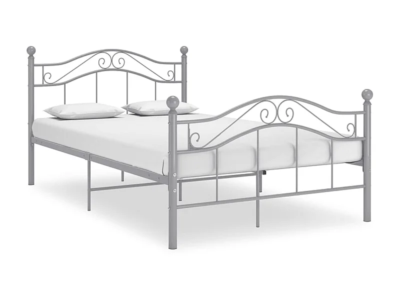 Lit-120x200 cm Gris Métal EGGB14442