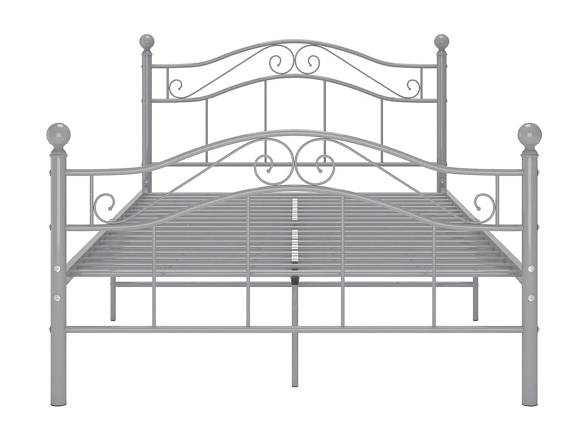 Cama 120x200 cm metal cinzento PT856339