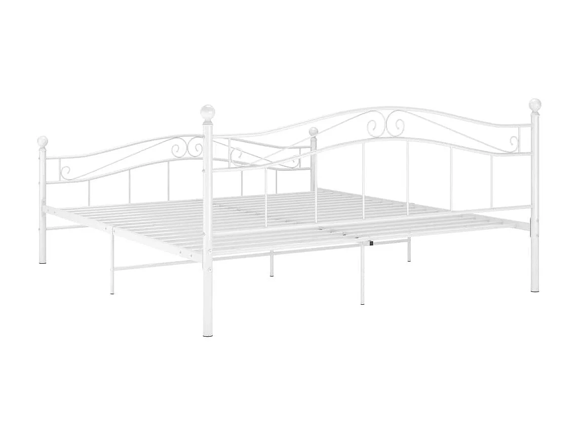 Cama metal 200x200 cm branco PT284951