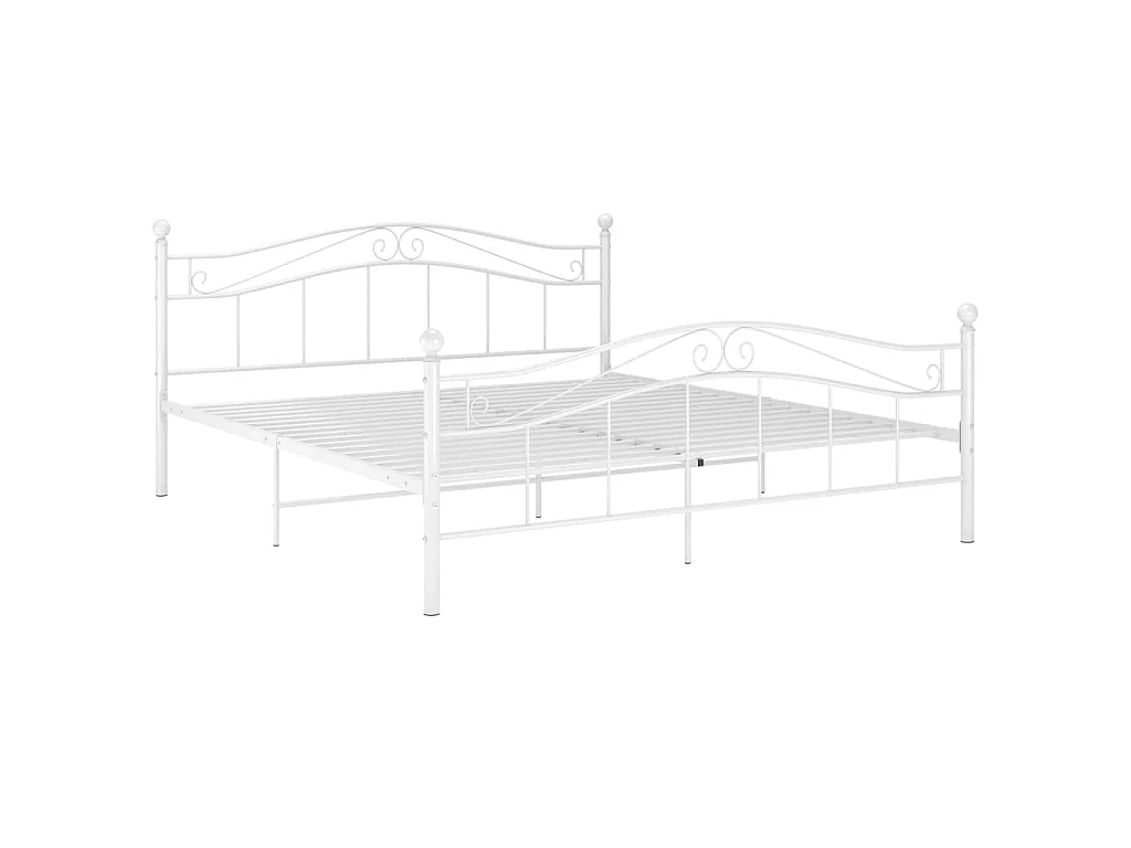 Cama metal 200x200 cm branco PT284951
