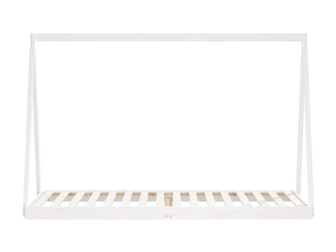 Lit-80x200 cm pour enfants blanc bois de pin massif EGGB78223