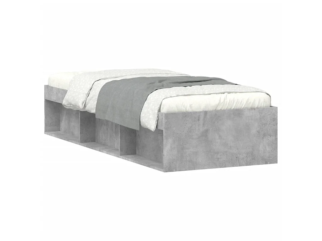 Cama 75x190 cm gris hormigón ES45864