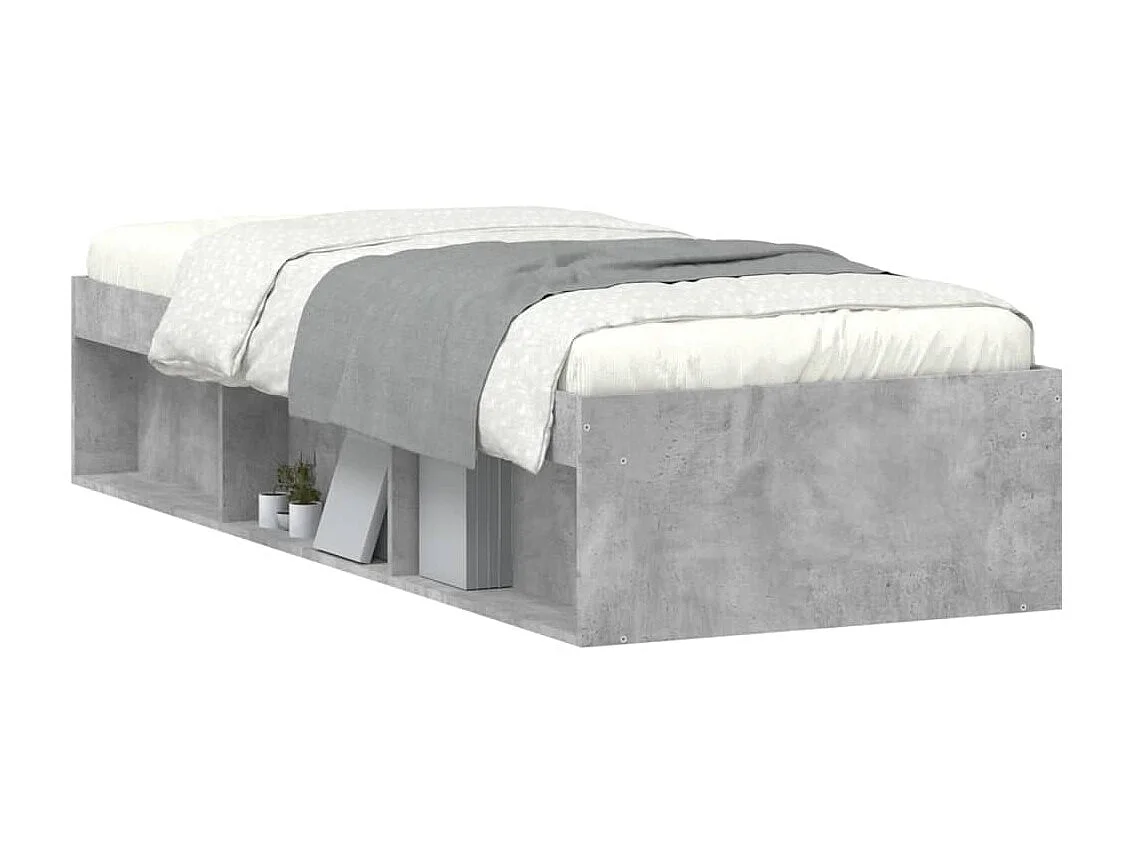 Cama 75x190 cm gris hormigón ES45864