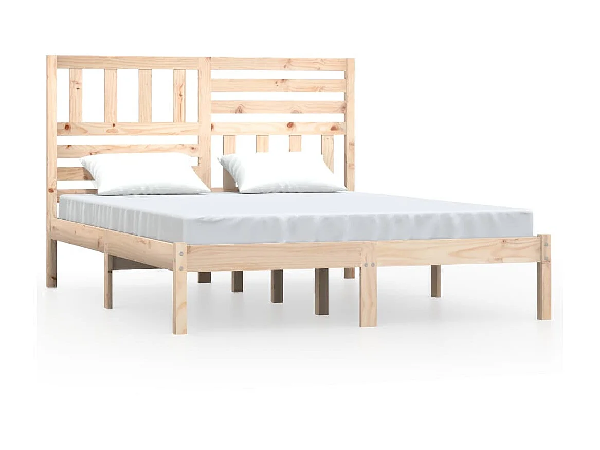 Lit-120x190 cm petit double bois massif de pin EGGB37736