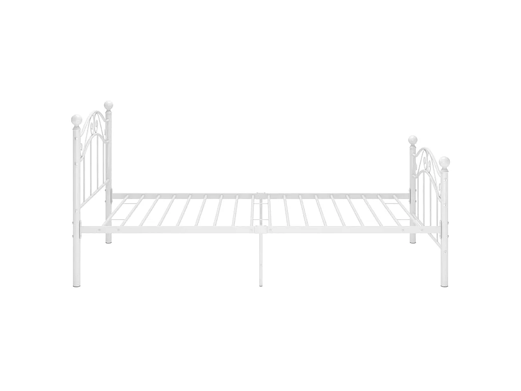 Cama 90x200 cm de metal blanco ES20236