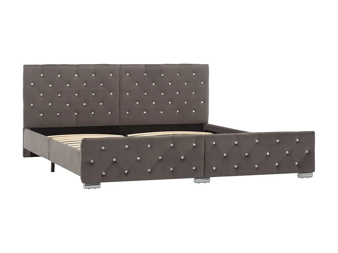 Lit-180x200 cm Gris Velours EGGB80899
