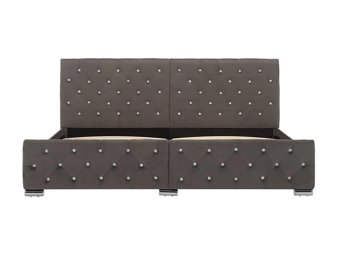 Lit-180x200 cm Gris Velours EGGB80899
