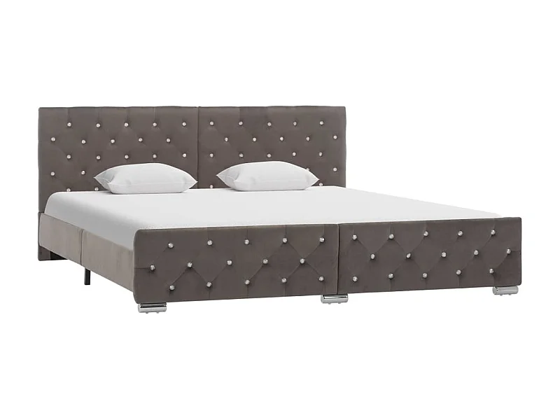 Bedframe fluweel grijs 180x200 cm NL74039