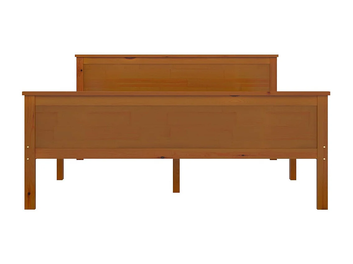 Bedframe massief grenenhout honingbruin 120x200 cm NL17357
