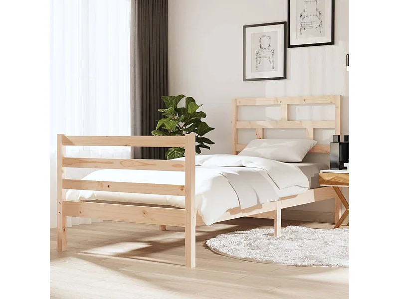 Cama solteiro 90x190 cm madeira maciça PT444656