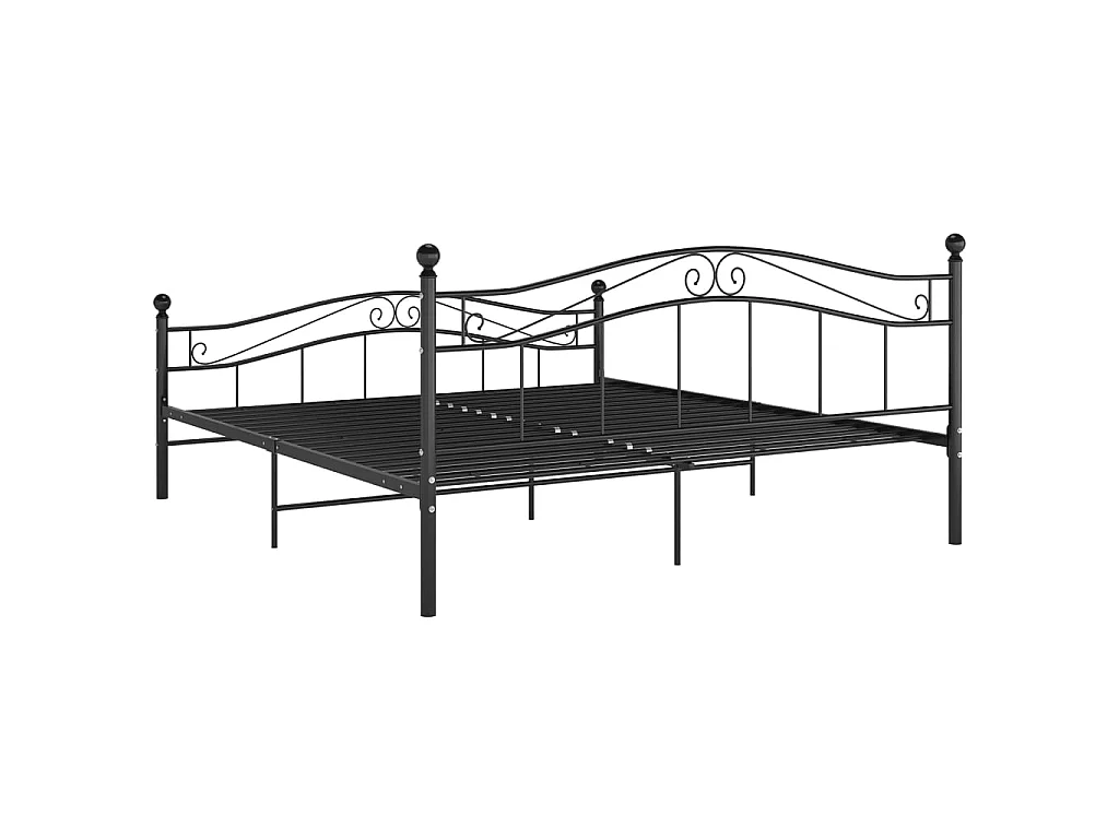 Cama de adulto 160x200 cm metal preto PT219748