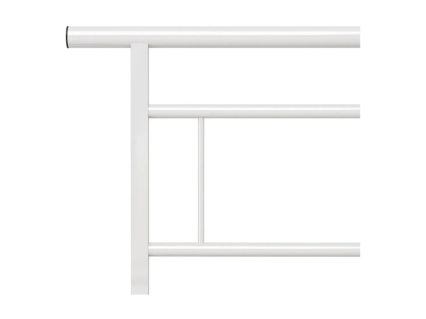 Cama em metal 140x200 cm branco PT419163